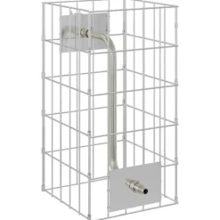 Gabion Säule med Vattenkran 50x25x25 cm - Rostfritt Stål | Färg: Silver | Storlek: 50x25x25 cm Fontäner & Dammar