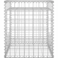 Best Gabionkorg - Stolpform för trädgårdsdekoration | Storlek: 50x50x60 cm | Material: Järn Trädgårdsprydnader
