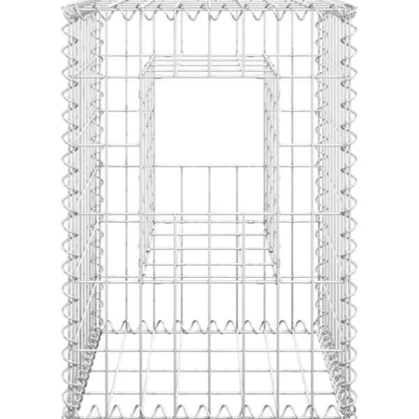 Gabionkorgar 2 st stolpformade - Dekorativa trädgårdskorgar | Storlek: 40x40x60 cm | Färg: Järn