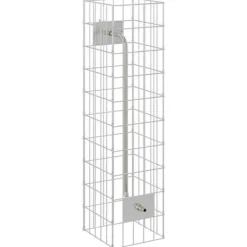 Gabionpelare med Vattenkran - Rostfritt Stål | Storlek: 100x25x25 cm | Färg: Borstad Finish Fontäner & Dammar