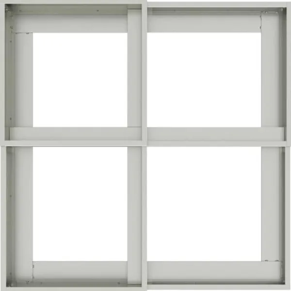 Galvaniserad planteringslåda för utomhusbruk | Storlek: 100x100x60 cm | Färg: Silver