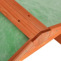 Garage för robotgräsklippare i granträ - Skydd för gräsklippare | Storlek: 72x87x50 cm