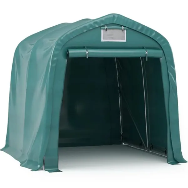 vidaXL Garagetält PVC 1,6x2,4 m grön