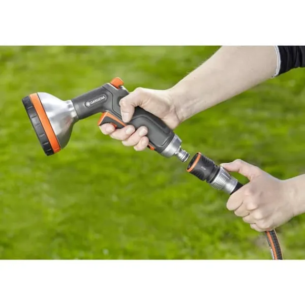 Gardena 18253-50 Premium Plast Slangkoppling med reglerventil Snabbkoppling, 13 mm (1/2) - 15 mm (5/8) Vattenstopp