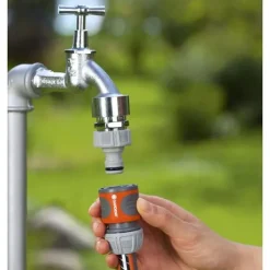 Gardena snabbbevattningsanslutning - Lämplig för Ø13mm & Ø15mm slang - Power Grip - 5 års garanti