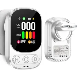 Sale Gasdetektor 4i1 - 4i1 Plug - CO- och bränngasalarm HD08G-B Rök- & Koloxiddetektorer