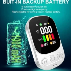 Sale Gasdetektor 4i1 - 4i1 Plug - CO- och bränngasalarm HD08G-B Rök- & Koloxiddetektorer