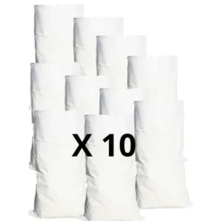 Gecosac - 119P72-L10 - 10 Stenarbetssäckar, Arbetssäck, Trädgårdsavfall, Sand 55 x 95 cm 55Kg Återanvändbar