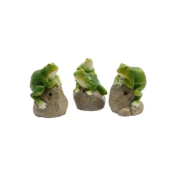 Clearance GENERIC - Groda rörelsedetektor med ljud 3 modeller 8x7,4x11,5cm Euro/U Trädgårdsprydnader