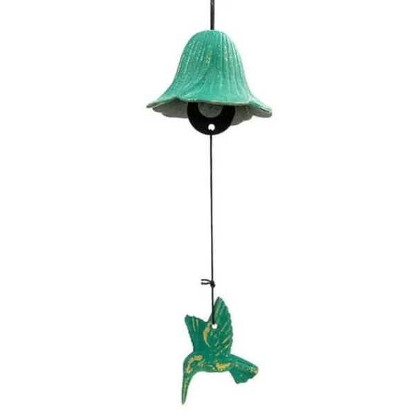 Gjutjärn vindleksak - grön och guldkolibri