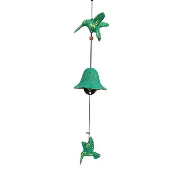 Gjutjärn vindleksak - grön och guldkolibri