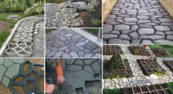 Hot Gjutnät för Trädgårdsgångar - Plast hexagon-formad Trädgårdsstenar & Klivstenar