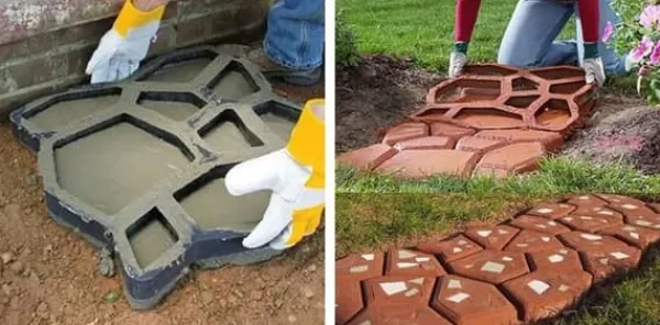 Hot Gjutnät för Trädgårdsgångar - Plast hexagon-formad Trädgårdsstenar & Klivstenar