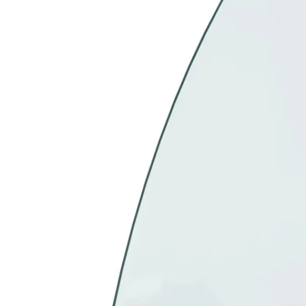 Discount Glas - Living Glasskiva för öppen spis halvrund 800x600 mm Tillbehör Till Vedeldade Kaminer & Öppna Spisar