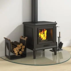 Best Glasskiva för öppen spis halvrund 1000x600 mm Tillbehör Till Vedeldade Kaminer & Öppna Spisar