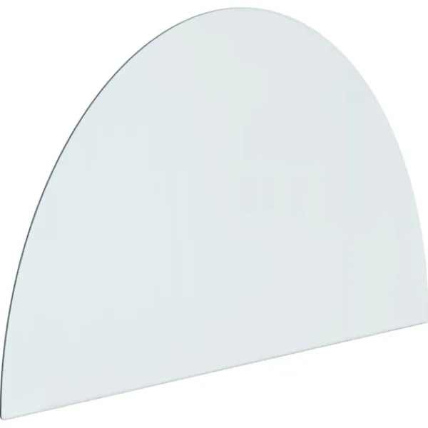 New Glasskiva för öppen spis halvrund 800x500 mm Tillbehör Till Vedeldade Kaminer & Öppna Spisar
