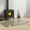 Sale Glasskiva för öppen spis rektangulär 100x60 cm Tillbehör Till Vedeldade Kaminer & Öppna Spisar