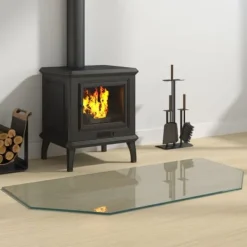 Discount Glasskiva för öppen spis sexkantig 100x50 cm - Glasskiva - Glasskivor - Home & Living Tillbehör Till Vedeldade Kaminer & Öppna Spisar
