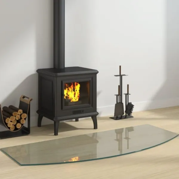 Hot Glasskiva för öppen spis 120x50 cm Tillbehör Till Vedeldade Kaminer & Öppna Spisar