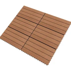 Discount Golvbeläggning - Living Markplattor WPC 60x30 cm 6 st 1 m² brun Trädgårdsprydnader