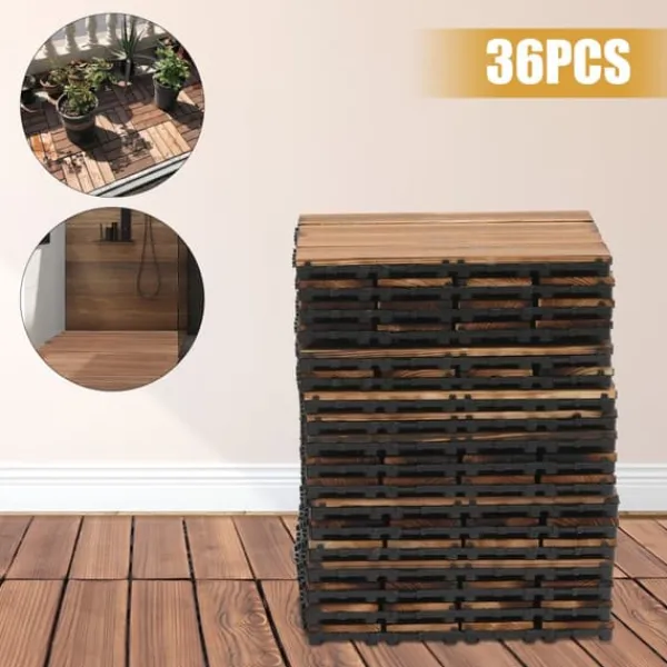 Best Golvplattor, Halkfri Design, Miljövänligt Material,Brun Trädgårdsprydnader