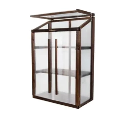 New Greenspot Miniväxthus för balkong och terrass 80 x 42 x 120 cm - Balkongväxthus för övervintring av örter, blommor, plantor - Ursprungsfärg Mörk rosen | CDON Växthus