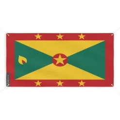 Grenada Flag Banner 6 öljetter 150x300cm i polyester