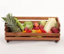 Discount Grönsakslåda på hjul RAWA /bredd 77cm - Brun Trädgårdskorgar