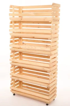Discount Grönsakslådor på hjul RAWA /bredd 77cm - Naturlig Växtställ