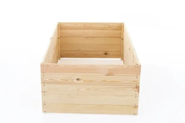 Discount Grönsaksträdgårdslåda - avelslåda - 120x80x18 cm - trä - med markduk Planteringsbänkar