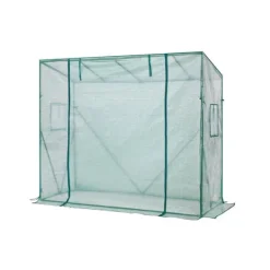 Grönt växthus i plast, 200 x 77 x 149/169 cm