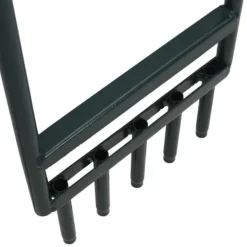 vidaXL Gräsluftare med 5 ihåliga pinnar grönt pulverlackerat stål
