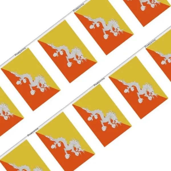 Best Guirlande Flagga Bhutan 100 stycken 14 x 21 cm Flaggor & Vindstrutar
