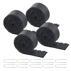 Online Gummimulchrulle 4-Pack, Landskapsarkitektur Matta 120x4,5 tum, Långvarig och Miljövänlig Gummimulchmatta Markduk & Fiberduk