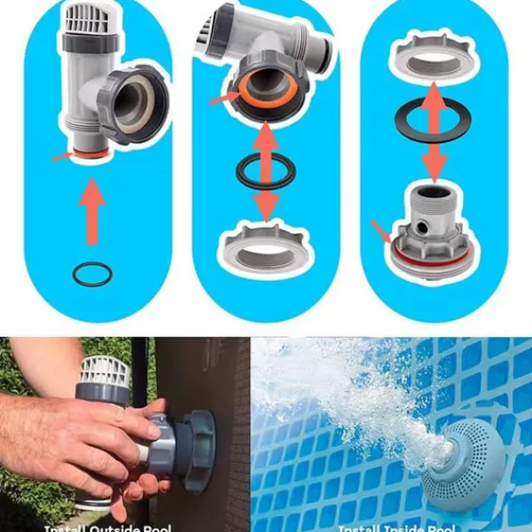 Discount Gummipackningar för Intex Poolstolpar, 2-pack Pool- & Spatillbehör
