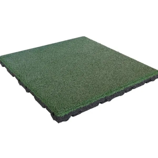 Outlet Gummiplattor 55 mm - 1 m2 (4 plattor à 50 x 50 cm) - Grön Trädgårdsprydnader