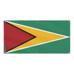 Guyana Flag Banner 6 öljetter 40x80cm i polyester