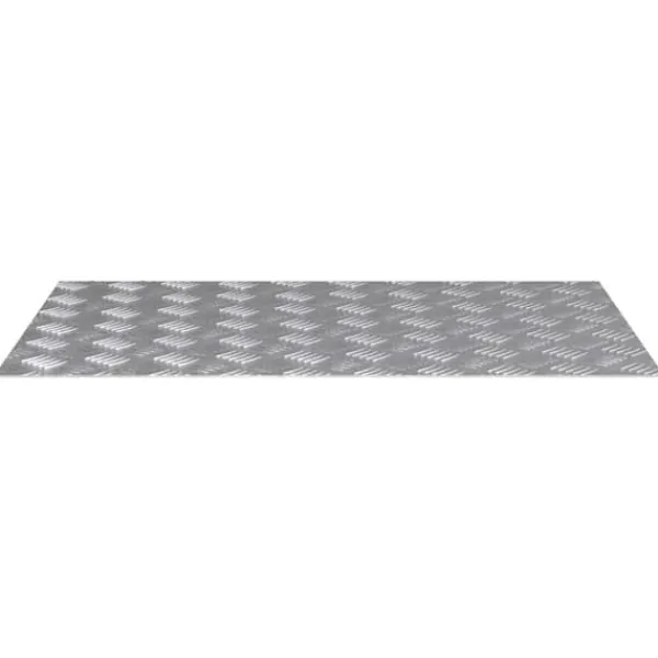 Halkfria Aluminium Diamantplåtar för Inomhustrappor - Gummitrapsteg | Storlek: 80x50 cm | Antal: 2 st