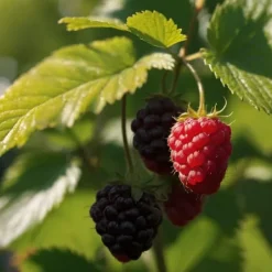 Hallonväxt - Set om 4 - Rubus idaeus 'Malling Promise' - Höjd 50-60cm - ⌀15cm