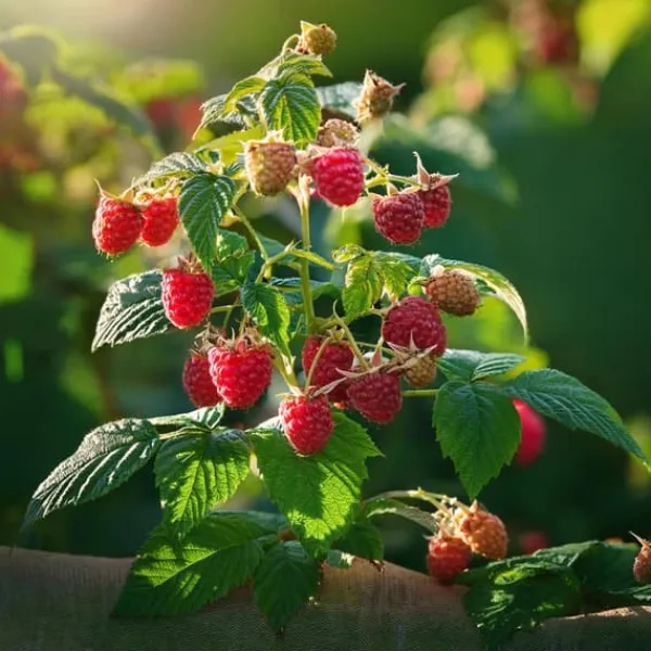 Hallonväxt - Set om 2 - Rubus idaeus 'Malling Promise' - Höjd 50-60cm - ⌀15cm
