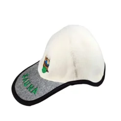 Outlet Handgjord badtuvshatt i baseballkepsform, 100 % ull Bastu