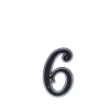 Haushalt Blastic House Number 6 150Mm Black