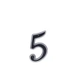 Haushalt Blastic House Number 5 150Mm Black