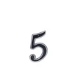 Haushalt Blastic House Number 5 150Mm Black