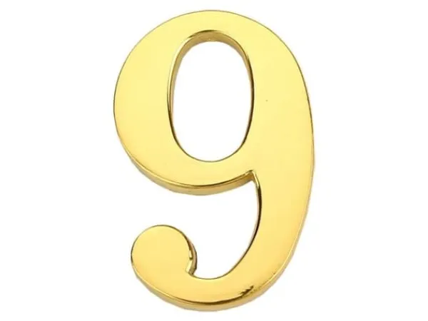 Discount Haushalt Door Number 9 Gp-9 45Mm Gold Adresskyltar & Husnummer