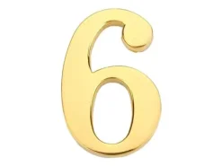 Discount Haushalt Door Number 6 Gp-6 45Mm Gold Adresskyltar & Husnummer