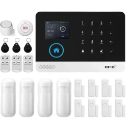 Best Hem säkerhetssystem, trådlös drift, smart hem integration,EU-kontakt, 4G WiFi Kit E Hemlarmsystem