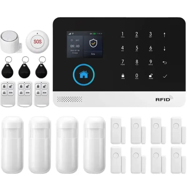 Best Hem säkerhetssystem, trådlös drift, smart hem integration,EU-kontakt, 4G WiFi Kit E Hemlarmsystem