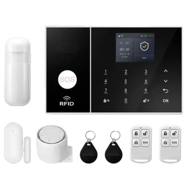 Hemlarmssystem, Smarta Hem-integration, Realtidsaviseringar,2G GSM WiFi Kit A, EU Kontakt