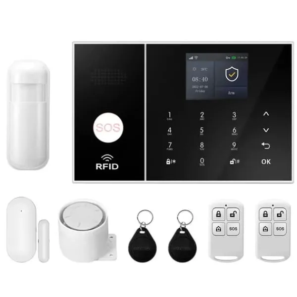 Hemlarmssystem, Smarta Hem-integration, Realtidsaviseringar,2G GSM WiFi Kit A, EU Kontakt